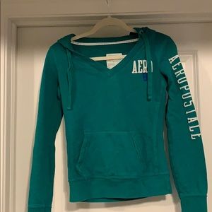 Green hoodie